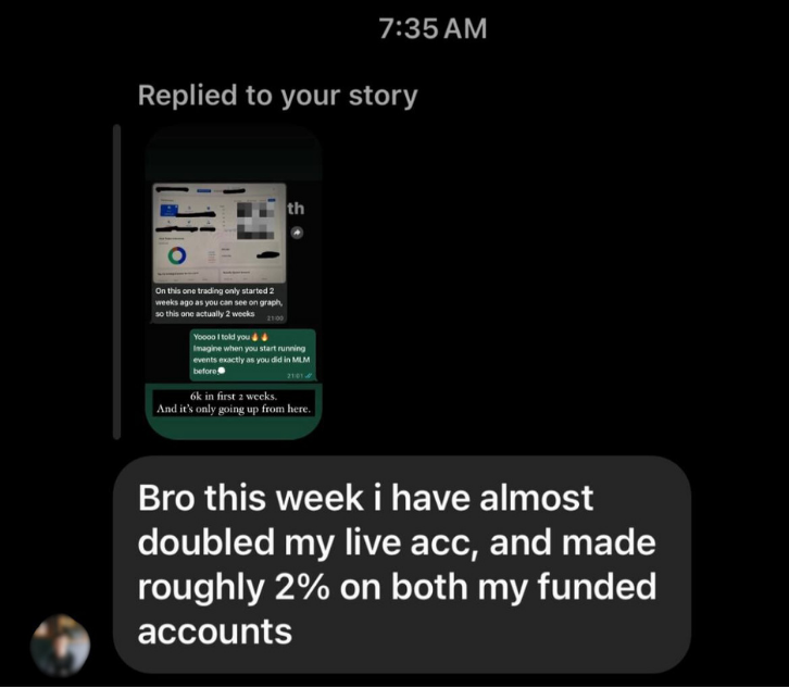 Member profit screenshot 12 showing trading gains