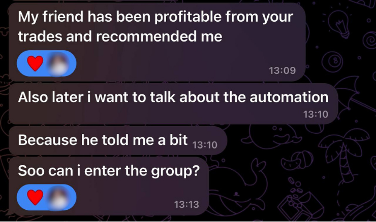 Member profit screenshot 7 showing trading gains