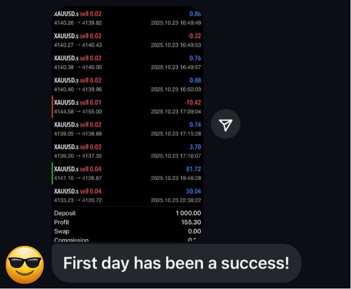 Member profit screenshot 9 showing trading gains